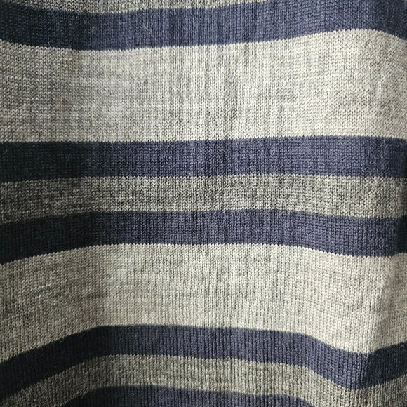 Banana Republic Merino Wool Striped Mens Sweater Size M Pullover Round Neck - Picture 4 of 8